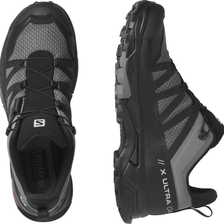 Black / Grey Salomon X Ultra 4 Men's Hiking Shoes | IE KI1365